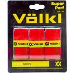 Volkl Super Perf Over Grip Overgrip Tennis Squash Badminton  3 Pack  Red