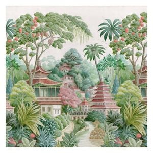Shambhala Multi Coloured Tropical Mural 2.8m x 2.1m