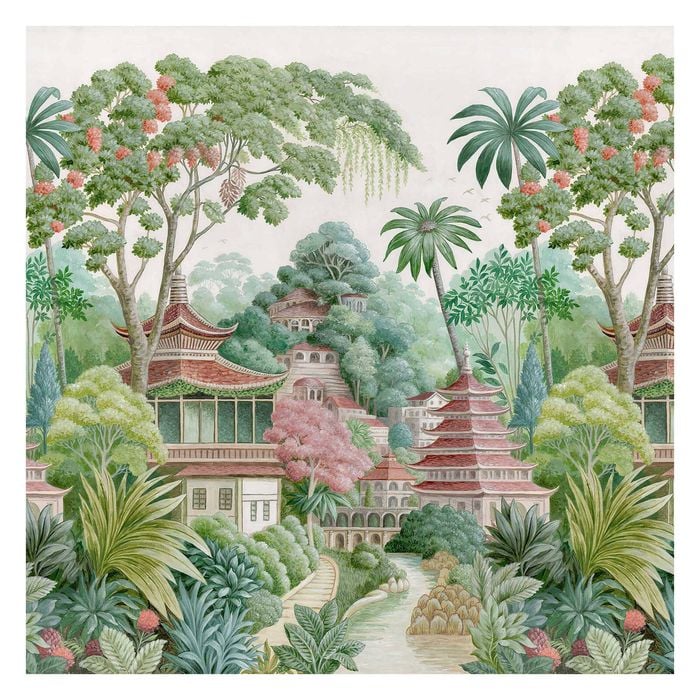 Shambhala Multi Coloured Tropical Mural 2.8m x 2.1m