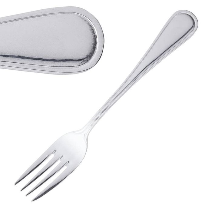 Olympia Dessert Fork Mayfair 18/0 Stainless Steel 12 Pack 185mm Commercial Cutlery