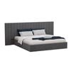 Oikiture King Bed Frame Gas Lift Base With Storage Oversized Headboard Velvet