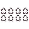 8PK R&M Gingerbread Man Cookie Cutter Polyresin Coated Steel 12.75cm - Brown