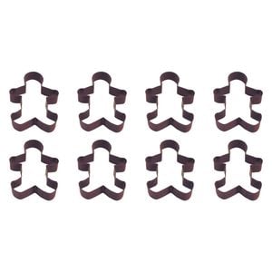 8PK R&M Gingerbread Man Cookie Cutter Polyresin Coated Steel 12.75cm - Brown