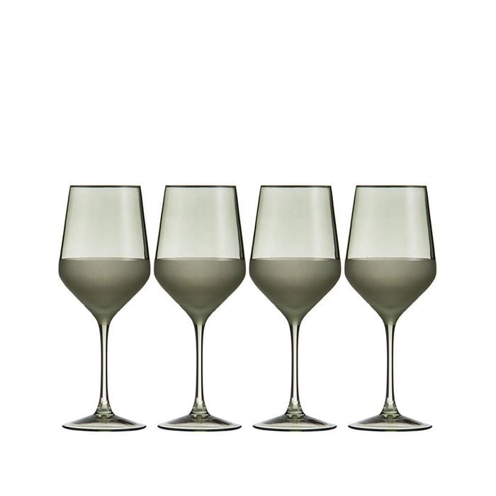 4pc Ladelle Panama Durable Beverage Wine Glass Drinkware/Barware Moss