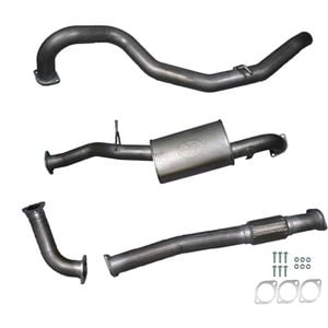 Ignite Exhausts Dump Back for Nissan GU Patrol 2.8L Turbo Diesel Wagon 3" Inch / Muffler Raw Aluminised Steel