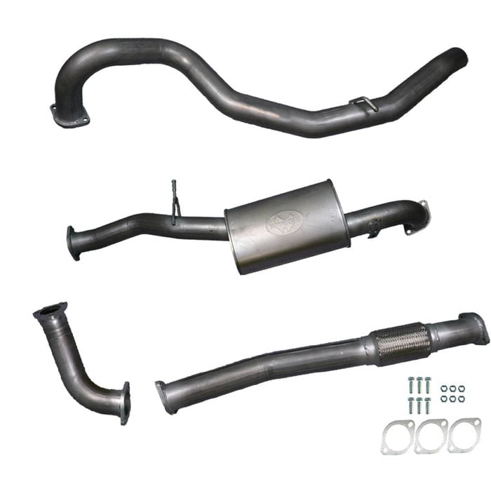 Ignite Exhausts Dump Back for Nissan GU Patrol 2.8L Turbo Diesel Wagon 3" Inch / Muffler Raw Aluminised Steel