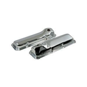 Chromed Steel Ford Cleveland 302 351 Rocker Covers, No Logo