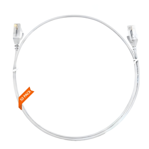 4Cabling 1.5m White CAT6 Ultra Thin LSZH Ethernet Network Cable - 50 Pack