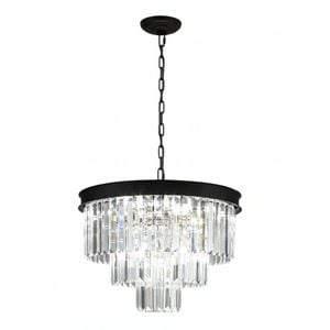 Element Lighting MARF 3-tier Crystal Chandelier 6 Light 500mm (Black)