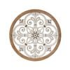 Willow & Silk 60cm Fleur Moulded Indoor Wall Art - Natural/distressed White