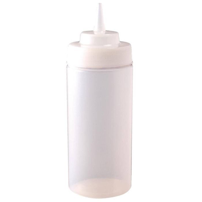 Vogue Squeeze Sauce Bottle Wide Neck Clear 910ml Commercial Kitchen Catering Dispenser