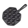 SOGA 18CM Cast Iron Takoyaki Fry Pan