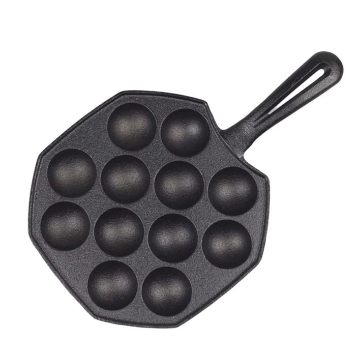 SOGA 18CM Cast Iron Takoyaki Fry Pan
