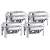 SOGA 4 Pack Chafing Dish 3 Pan 3L Stainless Steel Food Warmer