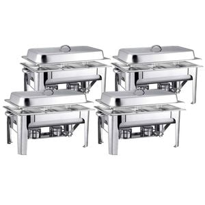 SOGA 4 Pack Chafing Dish 3 Pan 3L Stainless Steel Food Warmer