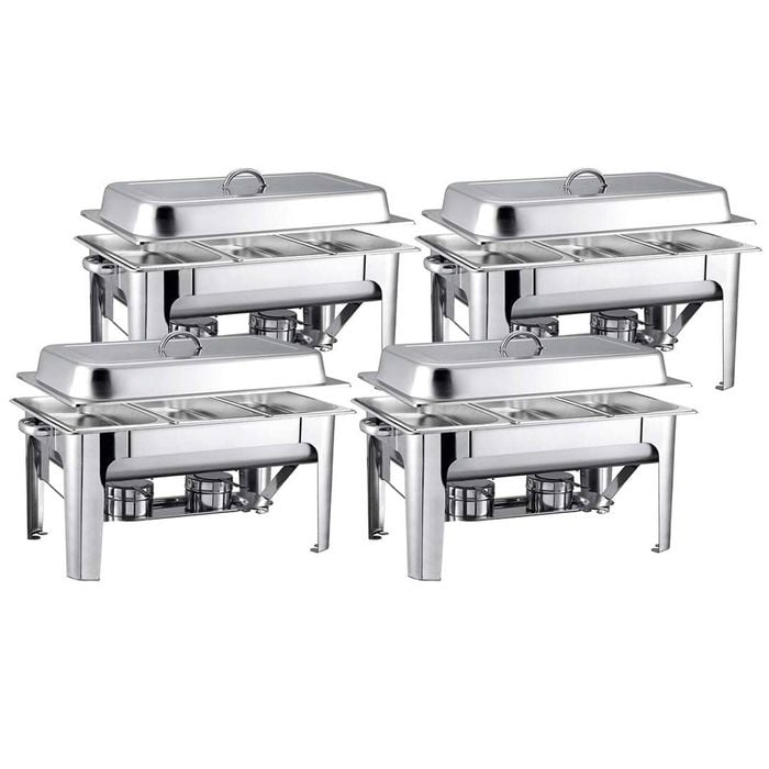 SOGA 4 Pack Chafing Dish 3 Pan 3L Stainless Steel Food Warmer