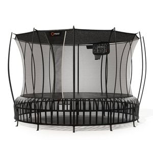 VULY Thunder 2 Pro XL 16ft Springless Trampoline with Enclosure - Round Kids Trampolines Bundle With Shade & Basketball Hoop