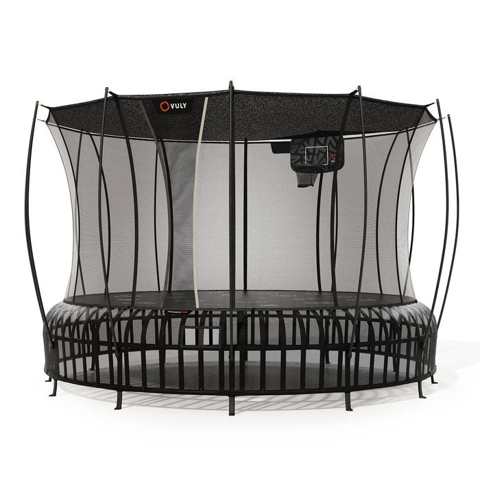 VULY Thunder 2 Pro XL 16ft Springless Trampoline with Enclosure - Round Kids Trampolines Bundle With Shade & Basketball Hoop