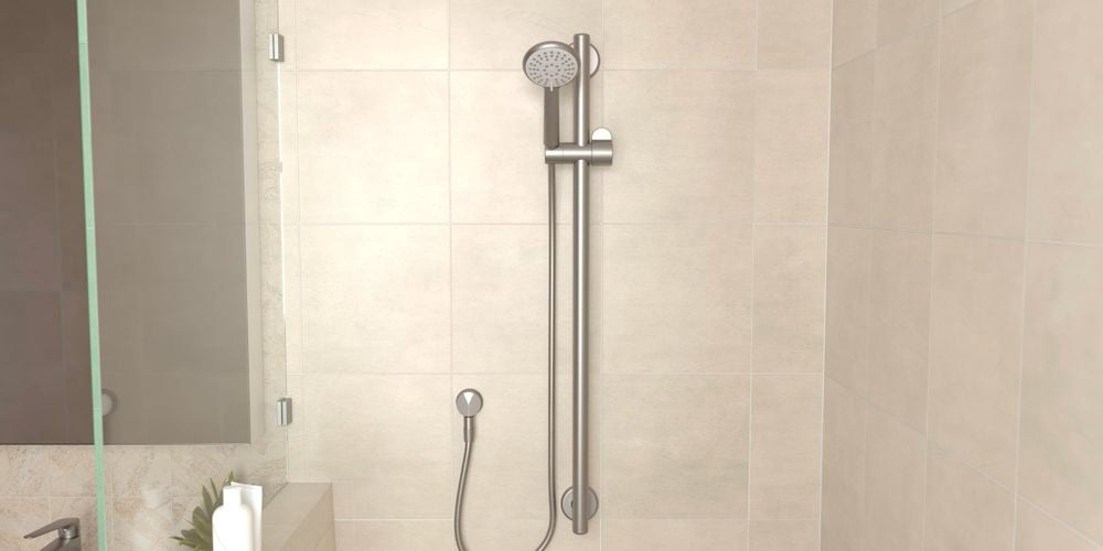 Silver shower set up by Homecare by Caroma for carousel image 7