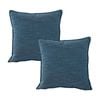 2PK Jason Commercial Square Linen Look Bed Cushion 44x44cm - Marine
