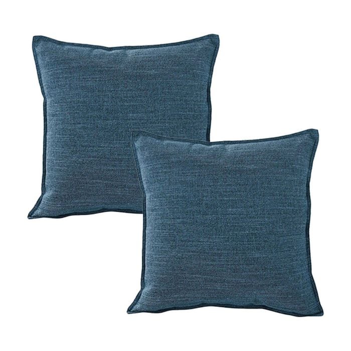 2PK Jason Commercial Square Linen Look Bed Cushion 44x44cm - Marine