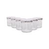 Argon Tableware 130ml Glass Jam Jars With Airtight Silver Lids - Set Of 6 Empty Screw Top Kitchen Storage Preserving Jar