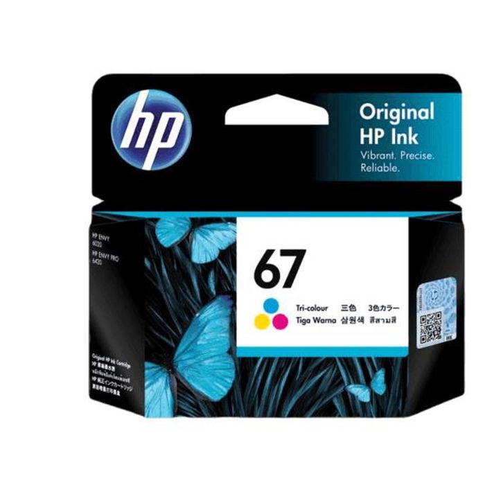 HP HP 67 Ink Cartridge Toner Tri 3 Colour Cyan Magenta Yellow 3YM55AA Genuine Original