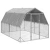 vidaXL Chicken Run with Roof 2.5x4x2.25 m Galvanised Steel walk-in chicken run