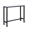 Costway High Bar Table Metal Frame Dining Table Cafe Kitchen White