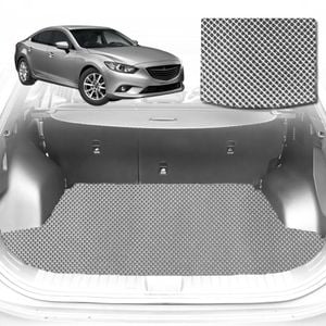 6D Diamond Car Boot Mat for Mazda 6 (GH)2008-2012-Hatch-Cargo Mat-Grey-Outback GT