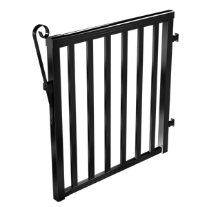 Peak 1000mm Black Aluminium Deck Balustrade Wide Baluster Gate Kit - Black
