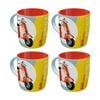 4x Nostalgic-art Coffee Ceramic Mug Retro Vespa Scooter Design 330ml