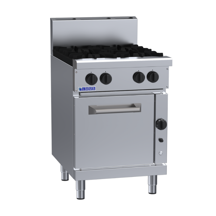 Luus RF-4B 600mm Commercial 4 Burner Range with Convection Oven RF-4B-NG