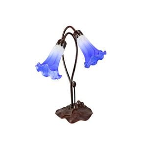 G&g Twin Lily Lamp White Blue