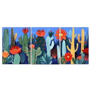 3pcs Mushroom garden Art Painting Print 100% Australian Made 3 x 40x60cm (Metal Print)