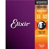 Elixir #16027 Acoustic Nanoweb Phosphor Bronze String 11-52 Custom Light