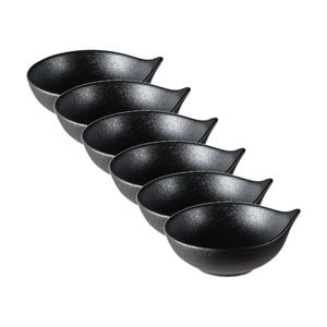 6x Maxwell & Williams Caviar Black Handled Sauce Bowl 10x4.5cm Porcelain