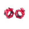 Red Olympic Nylon Lock Collars - Pair