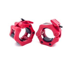 Red Olympic Nylon Lock Collars - Pair