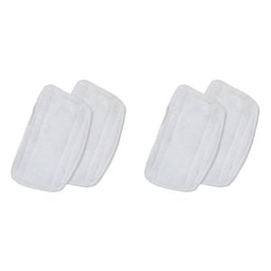 2x 2pc CleanUp i-Vac Steamy Wonder Mop Pads for Efficient Floor Cleaning White