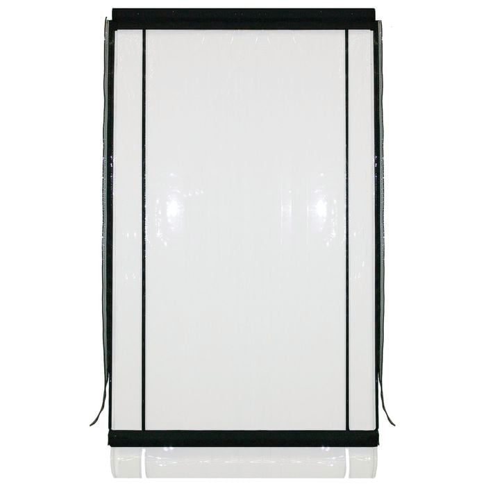 Bistro Blinds 150 x 240cm 0.75mm Clear With Black Trim PVC Outdoor Bistro Blind