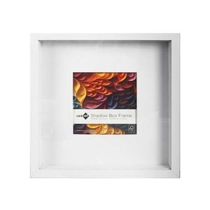 Unigift Shadow Box Wooden/Glass Picture Photo Frame 30x30cm/15x15cm White