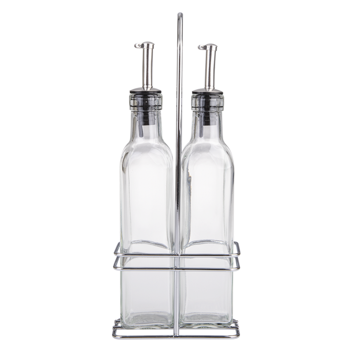 Oil and Vinegar Bottle Set with Stand