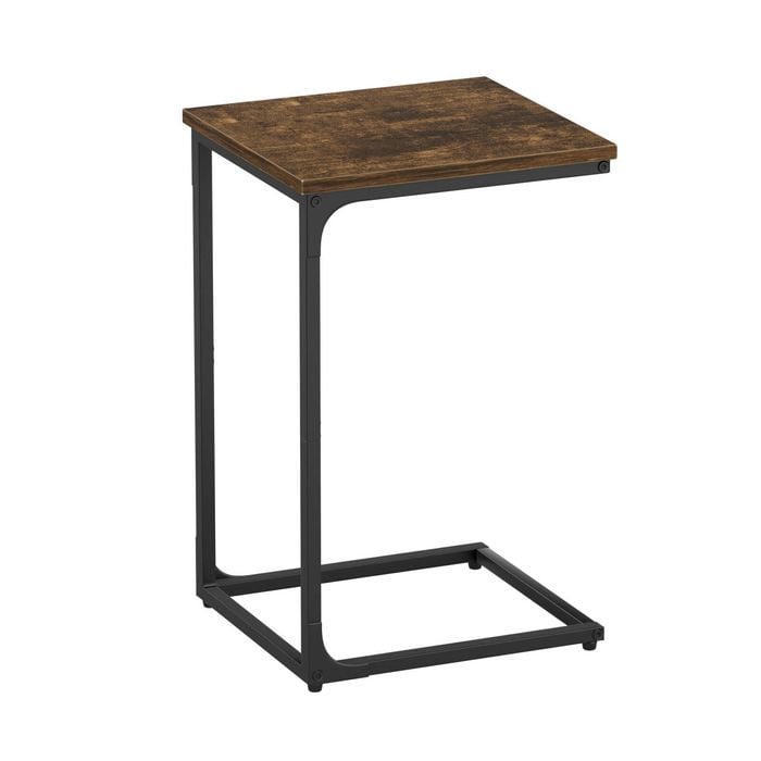Levede C-Shaped End Table Industrial Overbed Laptop Side Table