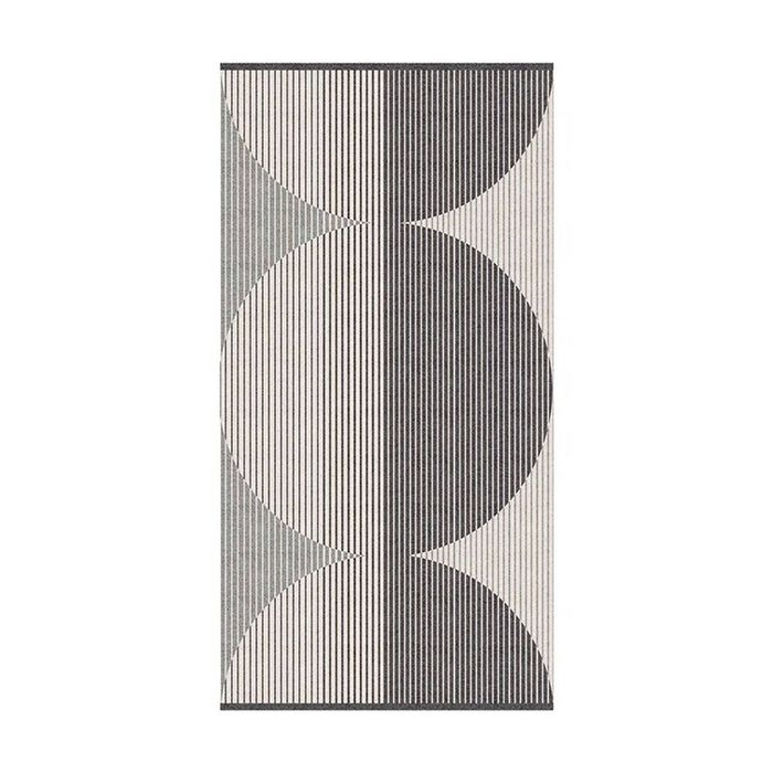 KAS Australia Harri Bath Towel Modern Cotton Yarn Dyed Jacquard 600GSM Charcoal