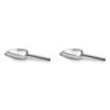 2PK Final Touch Stainless Steel Ice Scoop Home/Bar Utensil - Silver