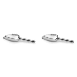 2PK Final Touch Stainless Steel Ice Scoop Home/Bar Utensil - Silver