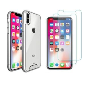 Icoverlover For Iphone Xs & X Case + [2-pack] Glass Screen Protectors Clear