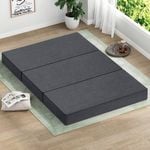 STARRY EUCALYPT Folding Mattress 3-Fold Bamboo Foldable Mattresses Grey
