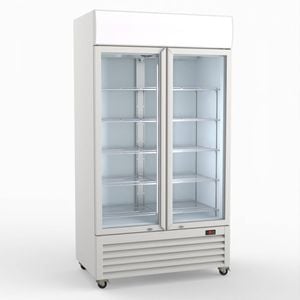 Thermaster 1000L Colourbond Upright Beverage Fridge 2 Doors White LG-1000P